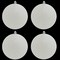 4E's Novelty 4" Large Snowball Ornaments (4 Pack) – Iridescent Shatterproof White Christmas Balls, Pre-Strung Sparkly Holiday Décor for Trees, Garlands, Winter Wonderland Themes & Indoor Displays